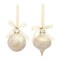 Melrose 12ct Gold and Silver Floral Christmas Ball and Onion Ornaments 4.75"